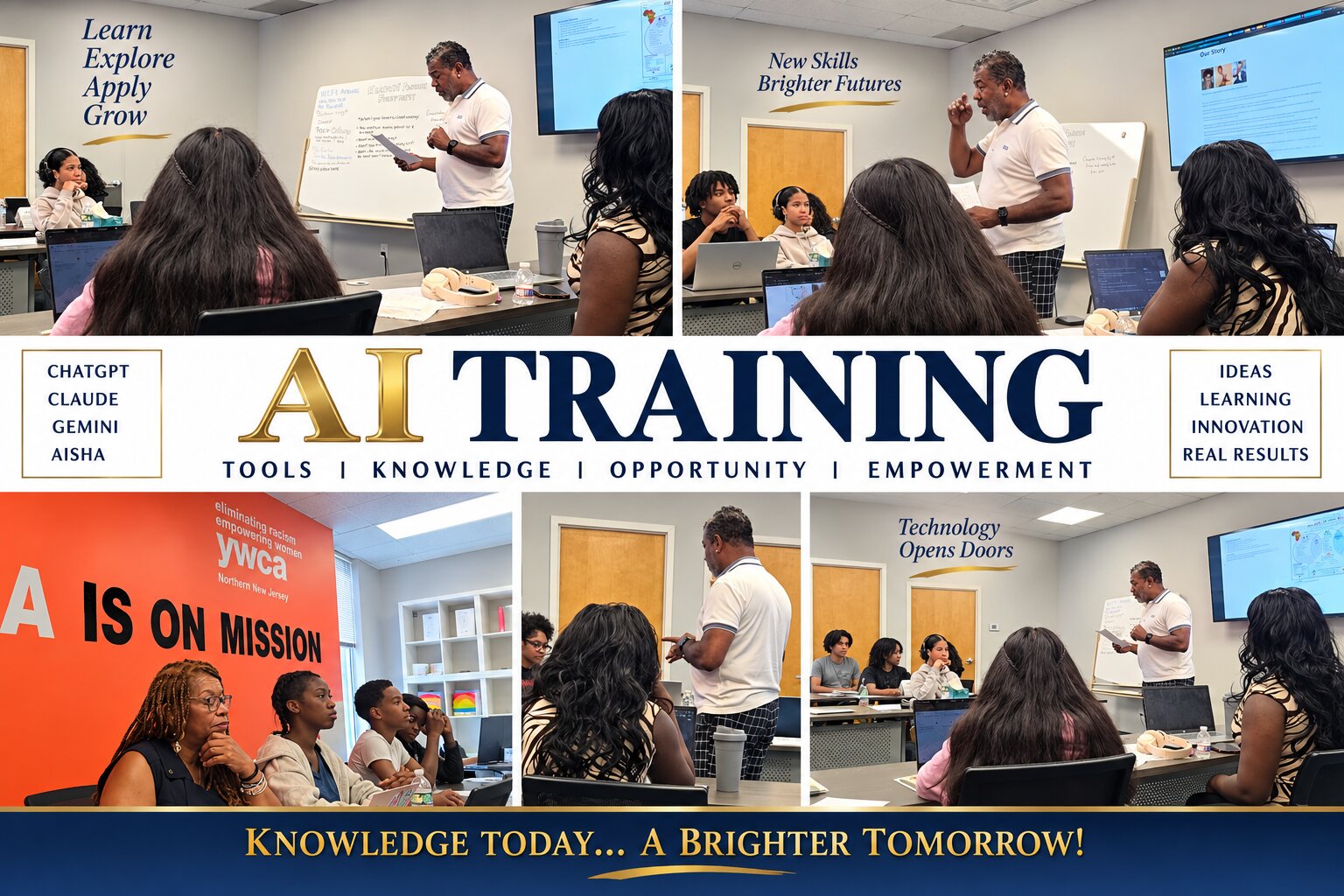 Miguel Martinez leading Youth AI Training in partnership with YWCA Northern New Jersey